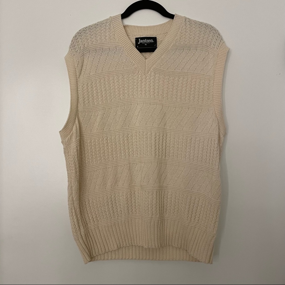 Cream Vintage Sweater Vest